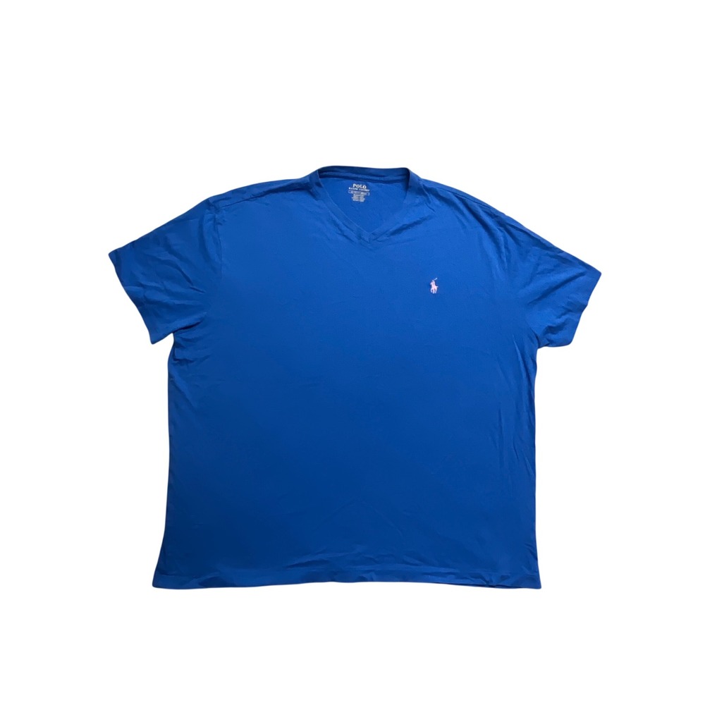 Polo‎ Ralph Lauren Classic Fit V-Neck Mens XL Blue Pink Pony Logo T-Shirt